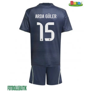 Real Madrid Arda Guler #15 Bortaställ Barn 2025-26 Kortärmad (+ Korta byxor)